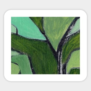 Abstract Oil Painting 2c20 Fern Olive Seafoam Green Sticker